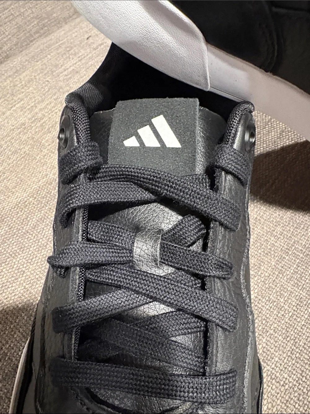 adidas Men’s Black Golf Shoes with White Sole